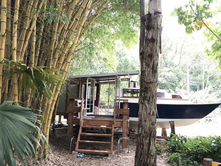 Eco Stay NSW - side deck of tiny house