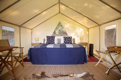 The Camp - Lake Hawea tent interior - Glamping in Wanaka
