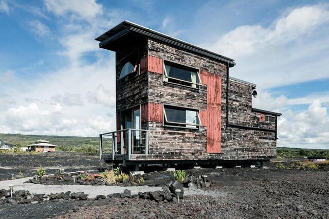 The Phoenix Tiny House Hawaii on the Lava Fields