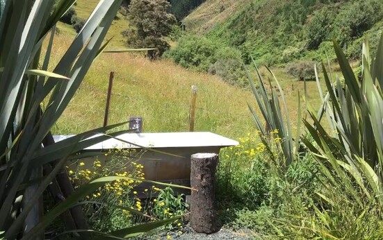 Outdoor Bath at The Pear Orchard